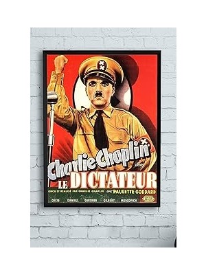 Nacario Postermanya (PSTER10650) The Great Dictator-Büyük Diktatör Film Afişi Çerçeveli Tablo (21X30CM)
