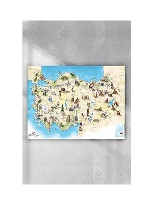 Nacario Postermanya (PSTER9128) Türkiye Haritası Eğitim Posteri 3 60X90 cm