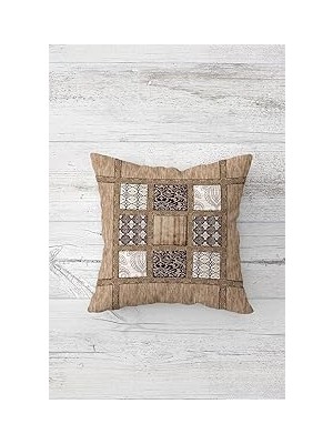 Nacario Pelangi Patchwork Desen Çift Tarafı Baskılı Gizli Fermuarlı Yastık Kılıfı Kırlent Koltuk Yastık Kıl
