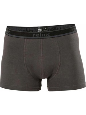 Herşey Trend Relax Pamuklu Esnek Erkek Boxer Füme - 1268A