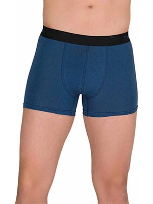 Herşey Trend Pamuk Modal Likralı Esnek Erkek Boxer Indigo 4476B