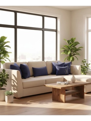 Sister Home Design Kadifemsi Dokulu, Fermuarlı Kırlent ( Yastık )Kılıfı