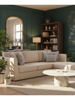 Sister Home Design Kadifemsi Dokulu, Fermuarlı Kırlent ( Yastık )Kılıfı