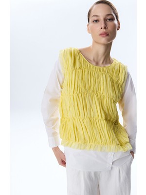 Twist Kumaş Mıx Colorblock Gömlek TS1260025281009