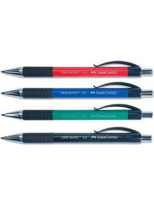 Faber-Castell Grip Matic 1318 0.5 mm Kırmızı Mekanik Kurşun Kalem Ergonomik Tasarımlı