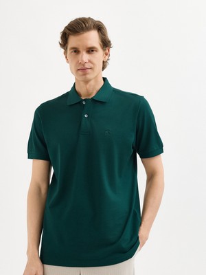 Karaca Yeşil T-Shirt-Polo Yaka Tişört