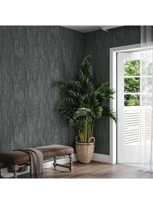 Adawall Modern Düz Desen Duvar Kağıdı | VERA 1508-5, Mavi, Elyaf Taban (Non-Woven) - 16.5 m²