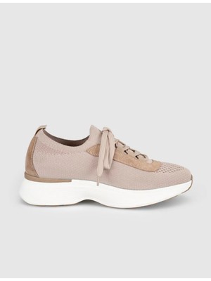 Cabani Pudra Triko Detaylı Kadın Sneaker