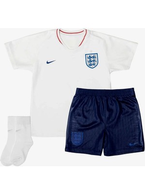 Nike England Home Shirt Word Cup 2018 Baby-Kit Ingiltere Çoraplı Bebek Forma Takımı Beyaz