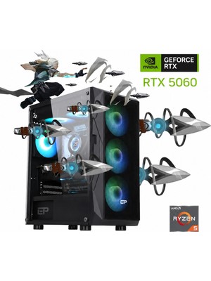Güneysu Gaming R5-5060 Ryzen 5 5600 32GB Ddr4 1tb SSD RTX5060 8gb