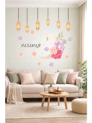 Aesco Ahşap Kapı Süsü - Ramazan Temalı Sticker ile Dekoratif Aksesuar