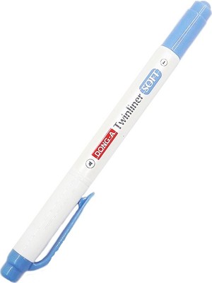 Dong-A Twinliner Soft Mavi Fosforlu Kalem 1 Adet 2,2 mm Uç Boyutu ile Güvenli Kullanım