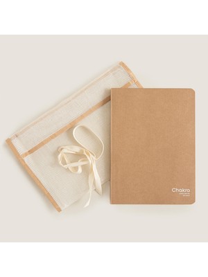 Chakra Kitap Ayracı ve Etiketli Journal Set Natural
