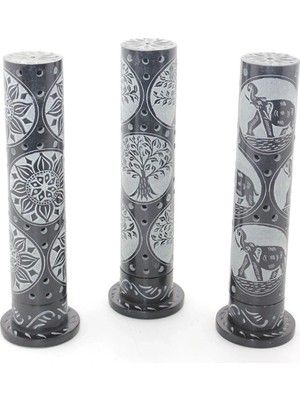 AcousticWorld Obsidian Taşı Işlemeli Kule Tütsülük KSK2211