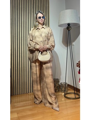 Cardella Vera Tesettür Uyumlu Yazlık Modal Kumaş Oversize Gömlek Pantolon Takım