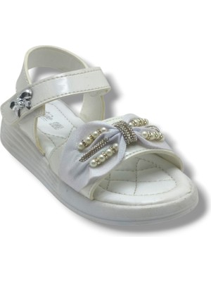 Butiqe 1809-26 Simli Boncuk Taşli Anatomik Kız Çocuk Sandalet 31-35
