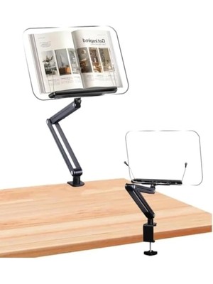 Aesco 360° Dönebilen Ayarlanabilir Masa Kenarı Kitap ve Tablet Standı