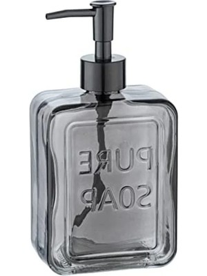 Aesco Yenilikçi Cam Sabunluk - Gri Renk, 550 ml Kapasite