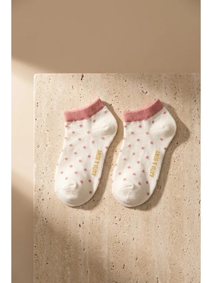 Katia & Bony Kız Çocuk Puantiyeli 5'li Paket Step Çorap Çok Renkli