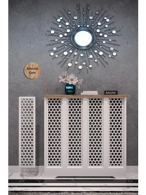 Bagax Dekoratif Petek Dolabı Kalorifer Peteği Kapatma Ünitesi Modern Tasarım Iç Ölçü 76 cm Dış Ölçü 80 cm