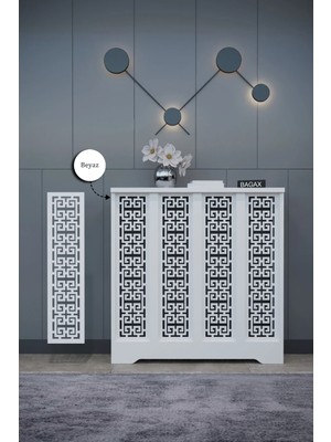 Bagax Dekoratif Petek Dolabı Kalorifer Peteği Kapatma Ünitesi Modern Tasarım Iç Ölçü 76 cm Dış Ölçü 80 cm