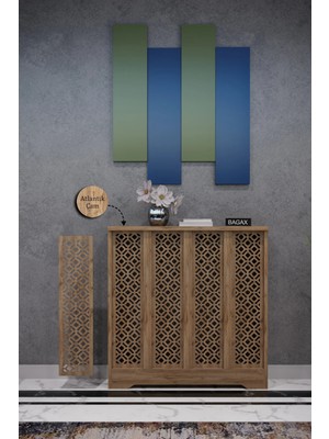 Bagax Dekoratif Petek Dolabı Kalorifer Peteği Kapatma Ünitesi Modern Tasarım Iç Ölçü 76 cm Dış Ölçü 80 cm