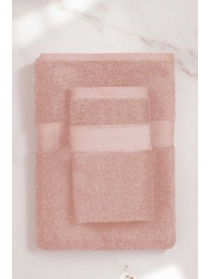 Gees Global 2 Parça Battal Lüks Premium Banyo Spa Havlu Takımı 90X160 cm Somon
