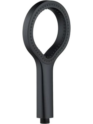 Aesco Yuvarlak Siyah Duş Başlığı, Ince Akışlı ve Ergonomik Tasarım