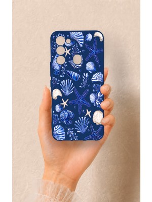 Vip Case Tecno Spark 8c Uyumlu Deniz Kabuğu Desenli Silikon Kılıf