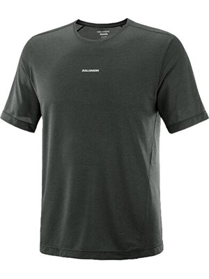 Salomon Shakeout Core Ss Tee Erkek Koşu Tişörtü LC2947600 Gri