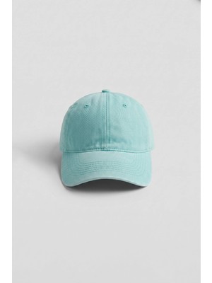 Abluka Online Unisex Basic Yıkamalı Beyzbol Şapka Turkuaz Mavi