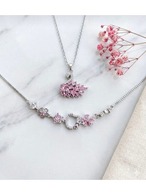 Kuğu Kolye ve Kitty Bileklil Set
