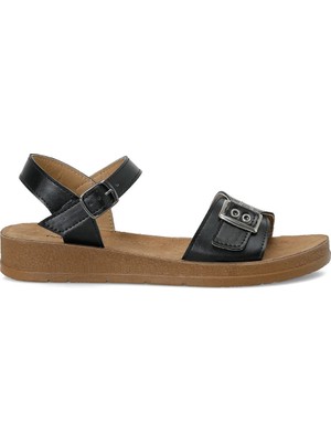 Polaris 409031.Z Siyah Kadın Comfort Sandalet