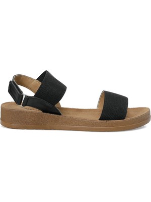 Polaris 409032.Z Siyah Kadın Comfort Sandalet