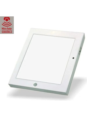 Helios HS-1037 18W Beyaz Işık Sensörlü Kare LED Panel Sıva Altı/sıva Üstü