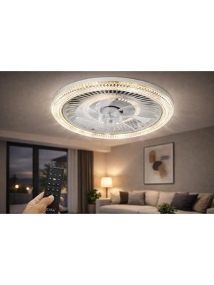 Cata CT-3012 Kristal 8 Pervaneli 6 Kademe Hız Ayarlı Sessiz LED Tavan Vantilatörü