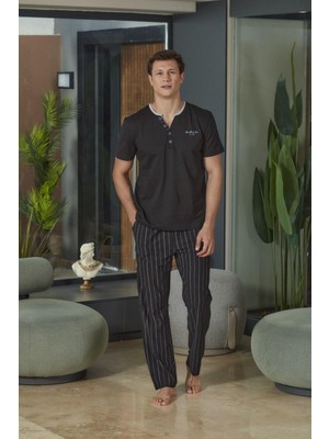 Cossy By Aqua Erkek Siyah Pijama Takımı 26947