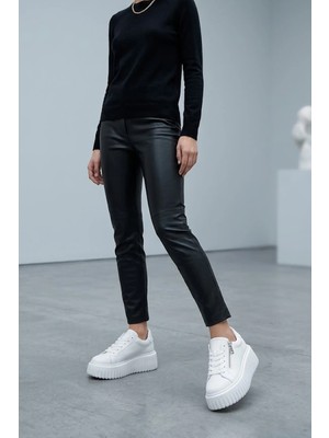Lufian 121230064 Estel Kadın Hakiki Deri Klasik Sneaker Beyaz