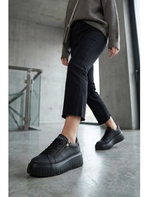 Lufian 121230064 Estel Kadın Hakiki Deri Klasik Sneaker Siyah