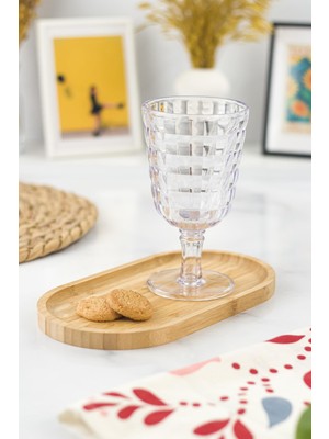 Trend Kapında Allegra Şeffaf Kadeh Bardak - 450 ml Tekli Akrilik Malzeme - Cam Değildir Kırılmaya Dayanıklı