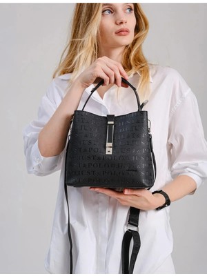 Just Polo Taba 2 Bölmeli Omuz Çantası Monogram 2197MH
