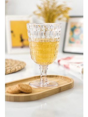 Trend Kapında Allegra Şeffaf 6’lı Kadeh Bardak Seti 750 ml Akrilik Malzeme - Cam Değildir Kırılmaya Dayanıklı