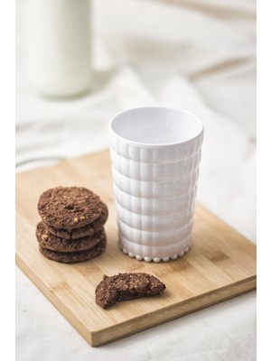 Trend Kapında Allegra Beyaz Akrilik Bardak | 400 ml Su, Meşrubat ve Kahve Yanı Sunumlar Için | Cam Değildir | Kırılmaya Dayanıklı Tekli
