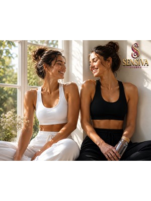 2'li Büstiyer Fitilli Bralet  Esnek Sütyen - Günlük Spor Crop Siyah - Beyaz 2'li Paket