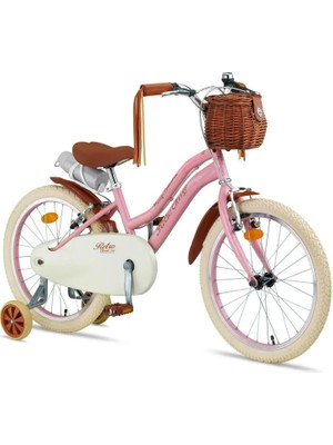 Retro Classic Özel Seri, Hasır Örme Sepetli, Deri Elcikli 20 Jant Çocuk Bisikleti, 6-9 Yaş Çocuk Bisikleti (115-135CM), Unisex