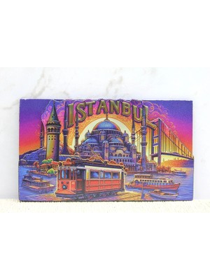 Trend Kapında Ahşap Istanbul Temalı Magnet ALK4359
