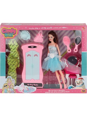 Trend Kapında 02453 Cindy Doll Dolaplı Makyaj Masalı Bebek -Oydaş Oyuncak