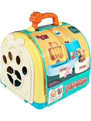 Trend Kapında JND-3615 Taşıma Çantalı Hareketli Pilli Köpek Set (Pet Shop) -Vardem Oyuncak