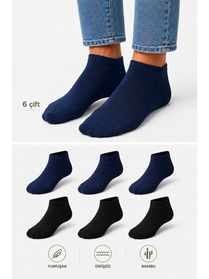 Ducks Socks Erkek Bambu Patik Çorap 6 Çift Dikişsiz Nefes Alabilir Terletmez