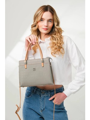 Just Polo Kadın Su Geçirmez Şık Konforlu El ve Omuz Çantası Shopper Ebat : 22 x 25 cm